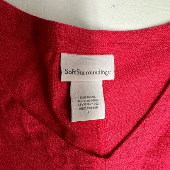 Soft surroundings top tunic size L pink - Picture 4 of 7